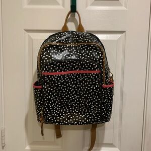 Fossil Black and White Polka Dot Backpack